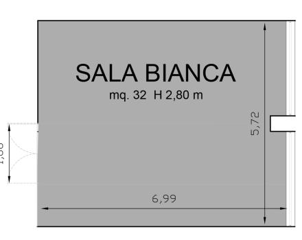 Planimetria Sala Bianca - Hotel Royal Santina